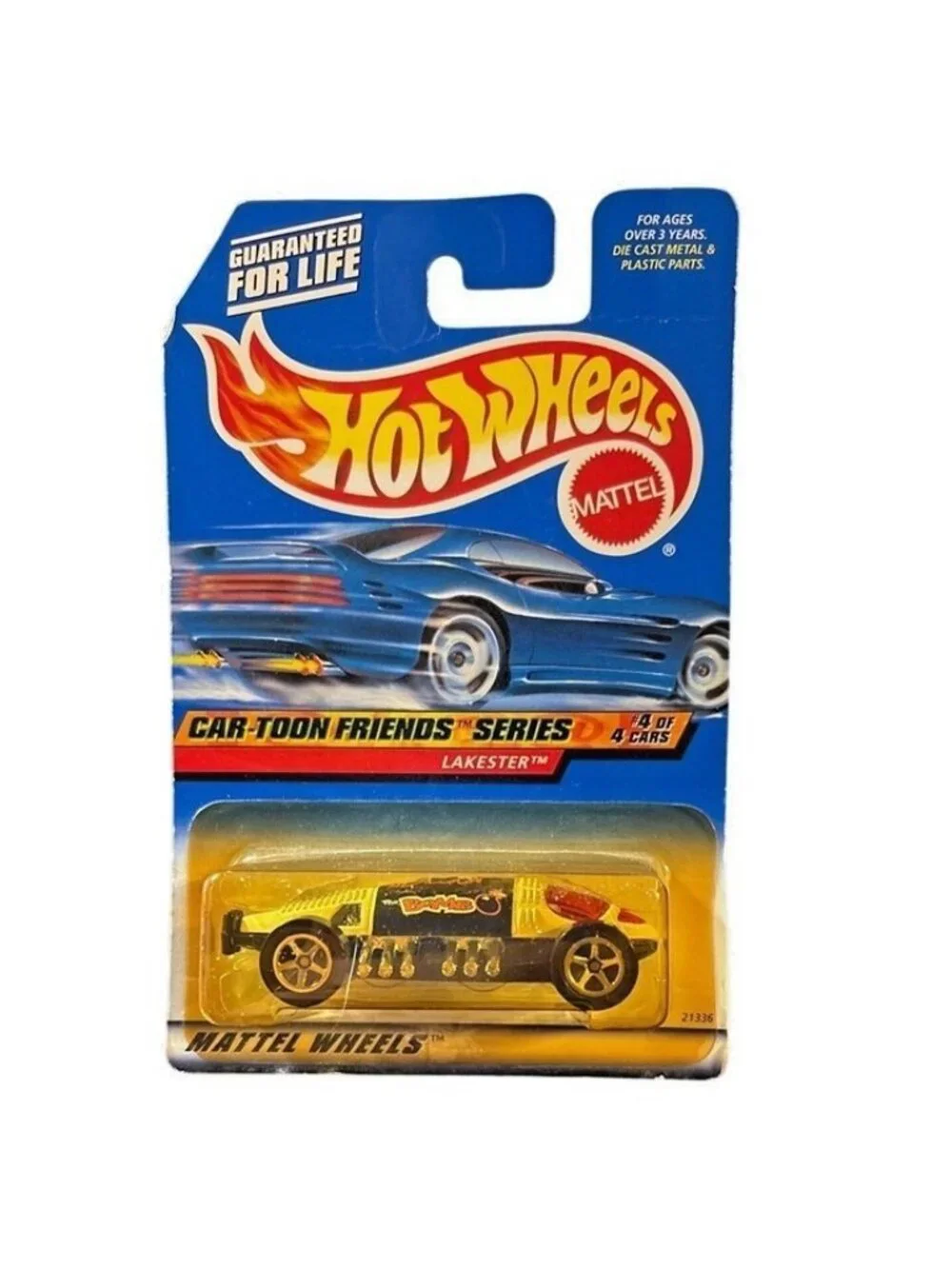 Vintage Die Cast Hot Wheels Mattel 1999 Car-Toon Friends Series 4/4 Lakester Car